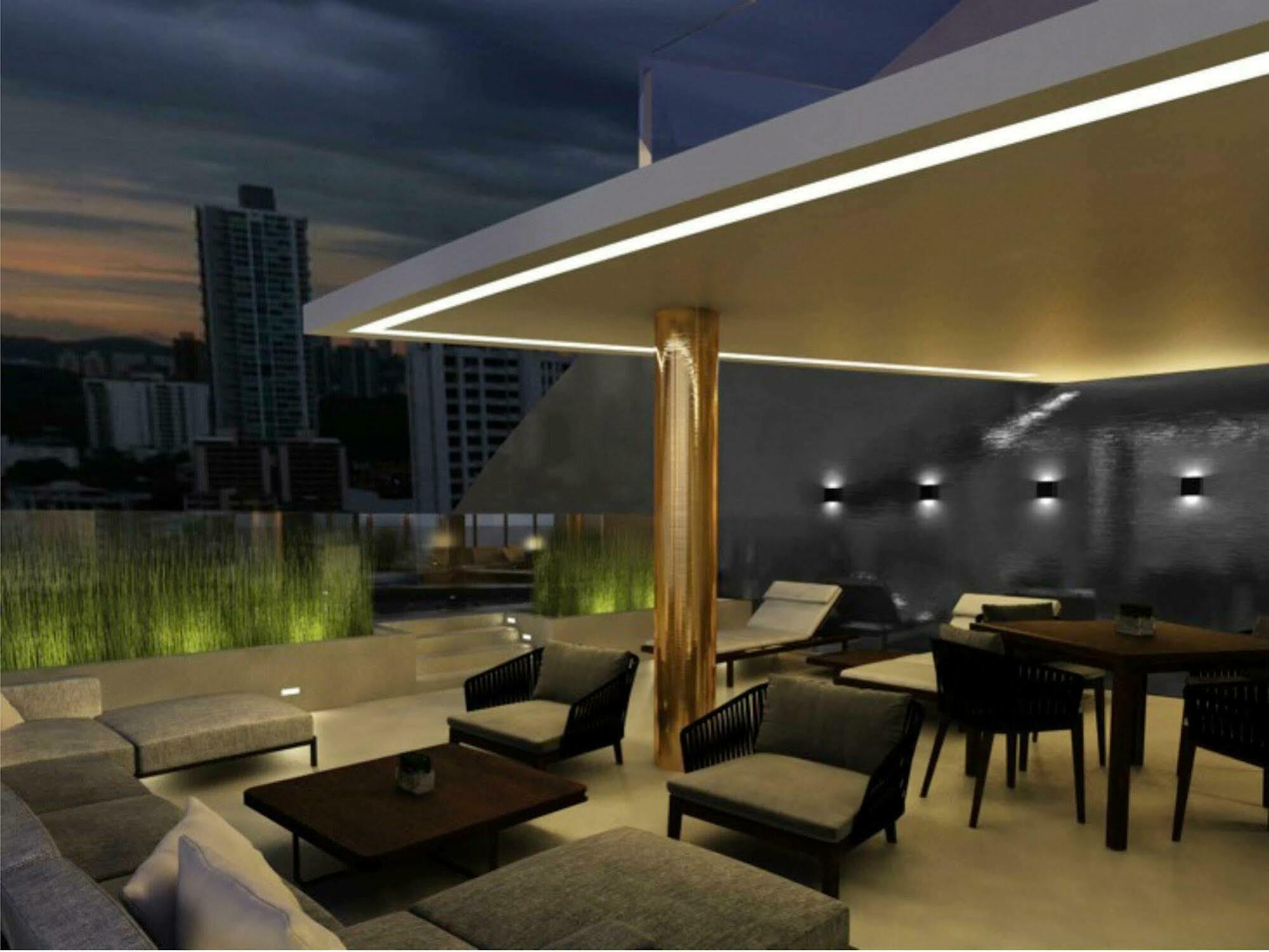 Hotel Las Americas Golden Tower Panama Zewnętrze zdjęcie 3D rendering of a rooftop terrace